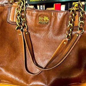 Authentic Coach Purse, rich brown leather